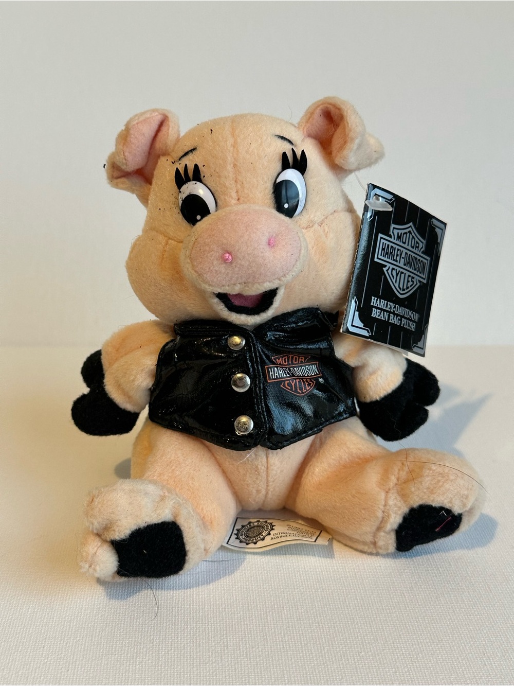 Vintage Harley-Davidson Plush Pig